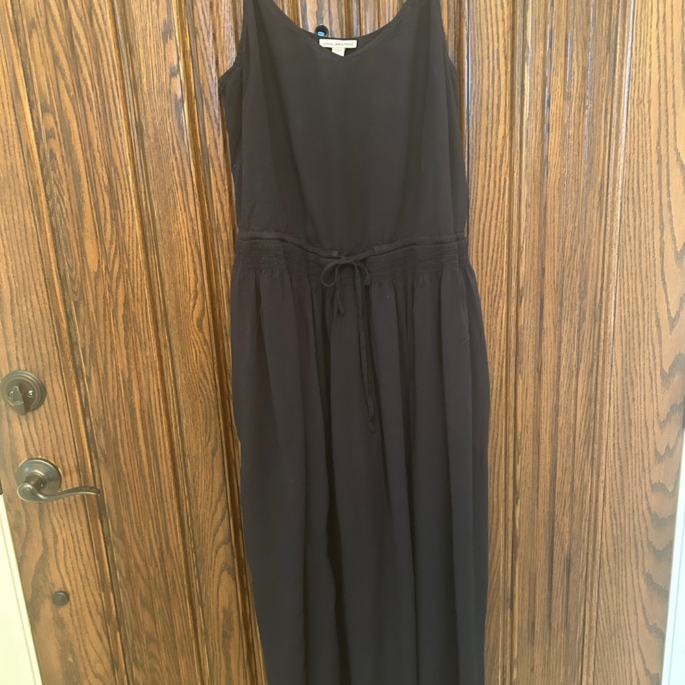 James Perse Black Midi Dress Sz 1
